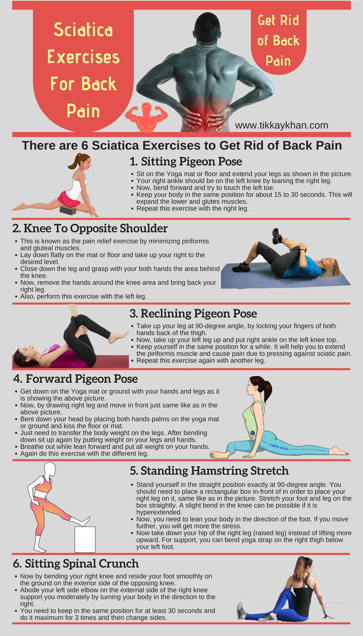 Sciatica Exercises For Back Pain And Get Rid Of Back Pain