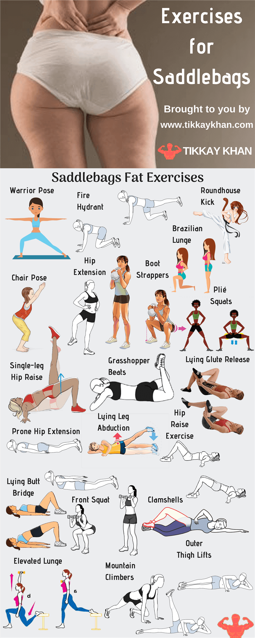 exercises for saddlebags and cellulite