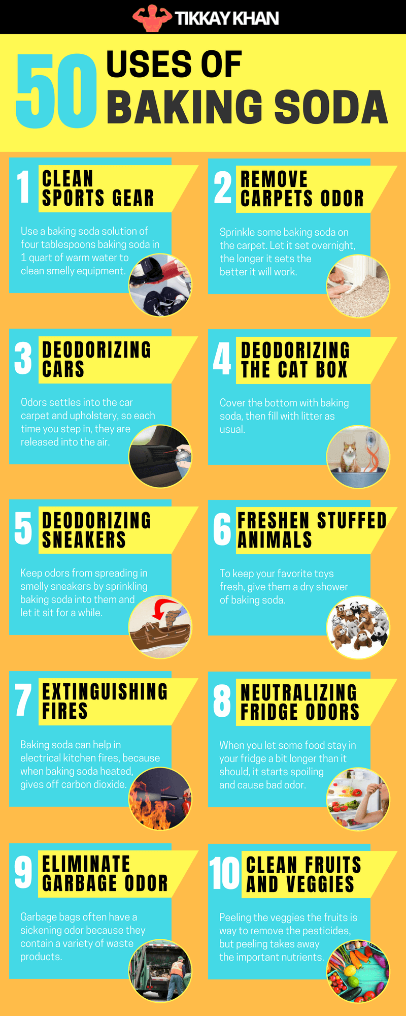 Uses Of Baking Soda Infographic