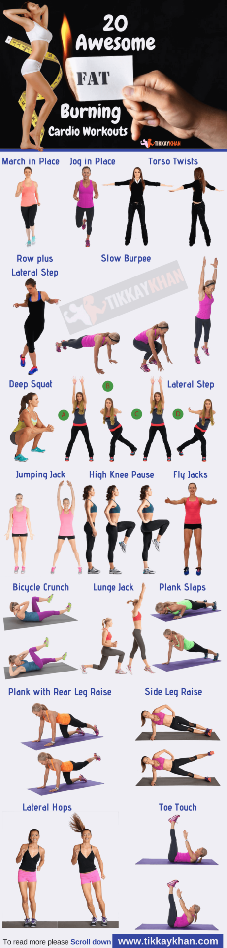 Fat Burning Cardio Workouts Infographic