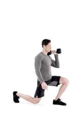 Dumbbell Overhead Lunge