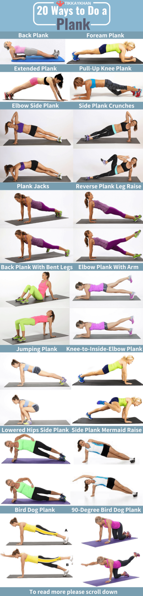 plank workout for abs Infographic