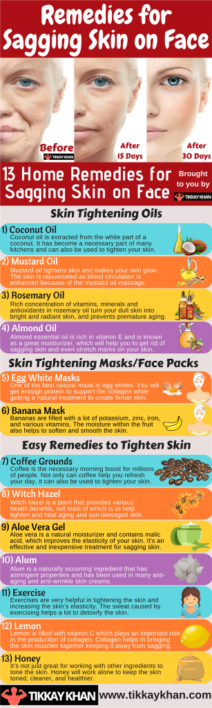 13 Home Remedies for Sagging Skin on Face - Tikkay Khan