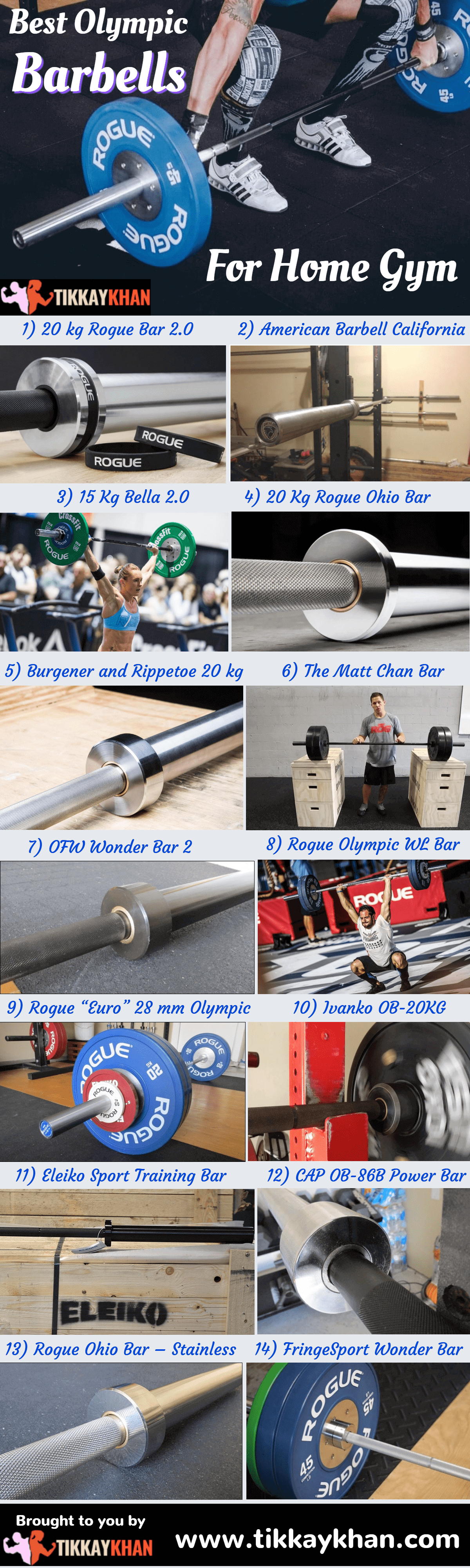 Best Olympic Barbells For Home Gym Infographic