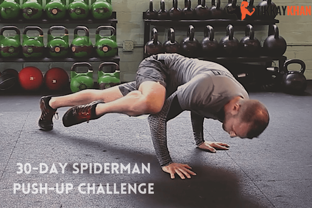 fitness spiderman pushups