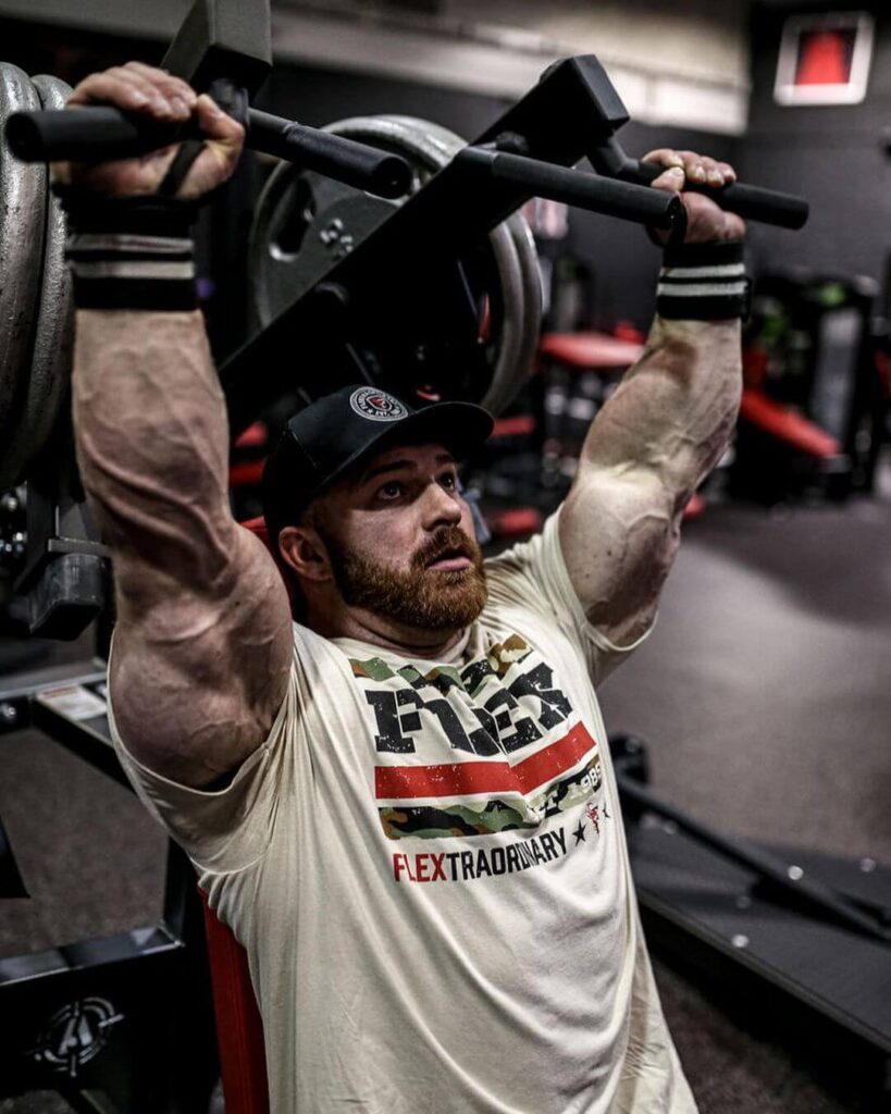 flex lewis arm workout