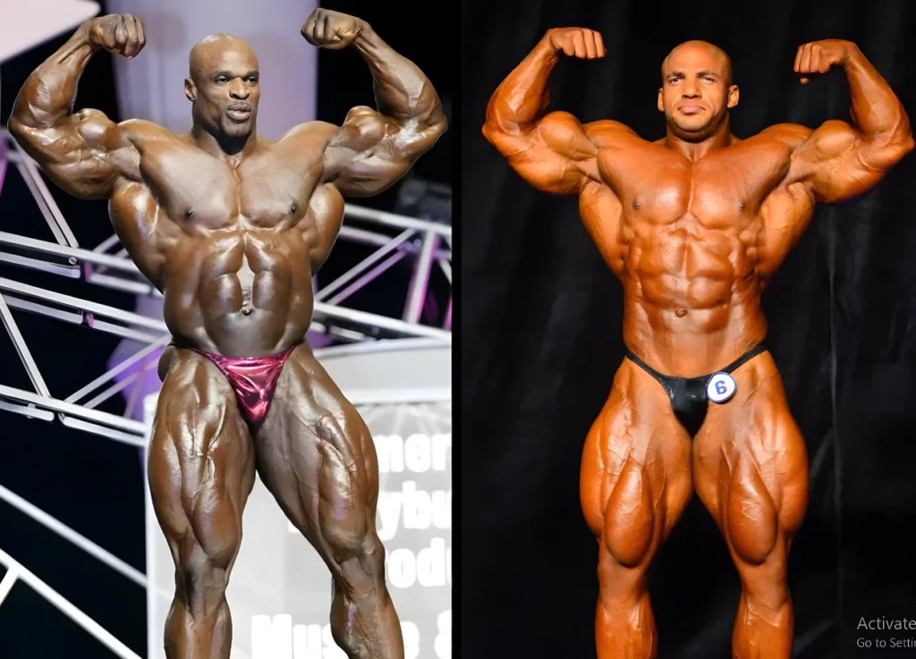 ronnie coleman vs big ramy front double biceps