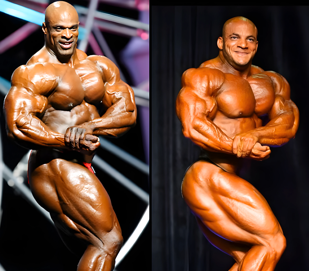 ronnie coleman vs big ramy side chest pose