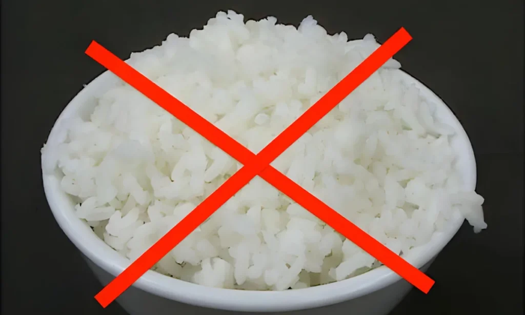 avoid white rice to lose weight