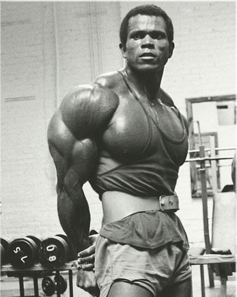 Serge Nubret in the gym