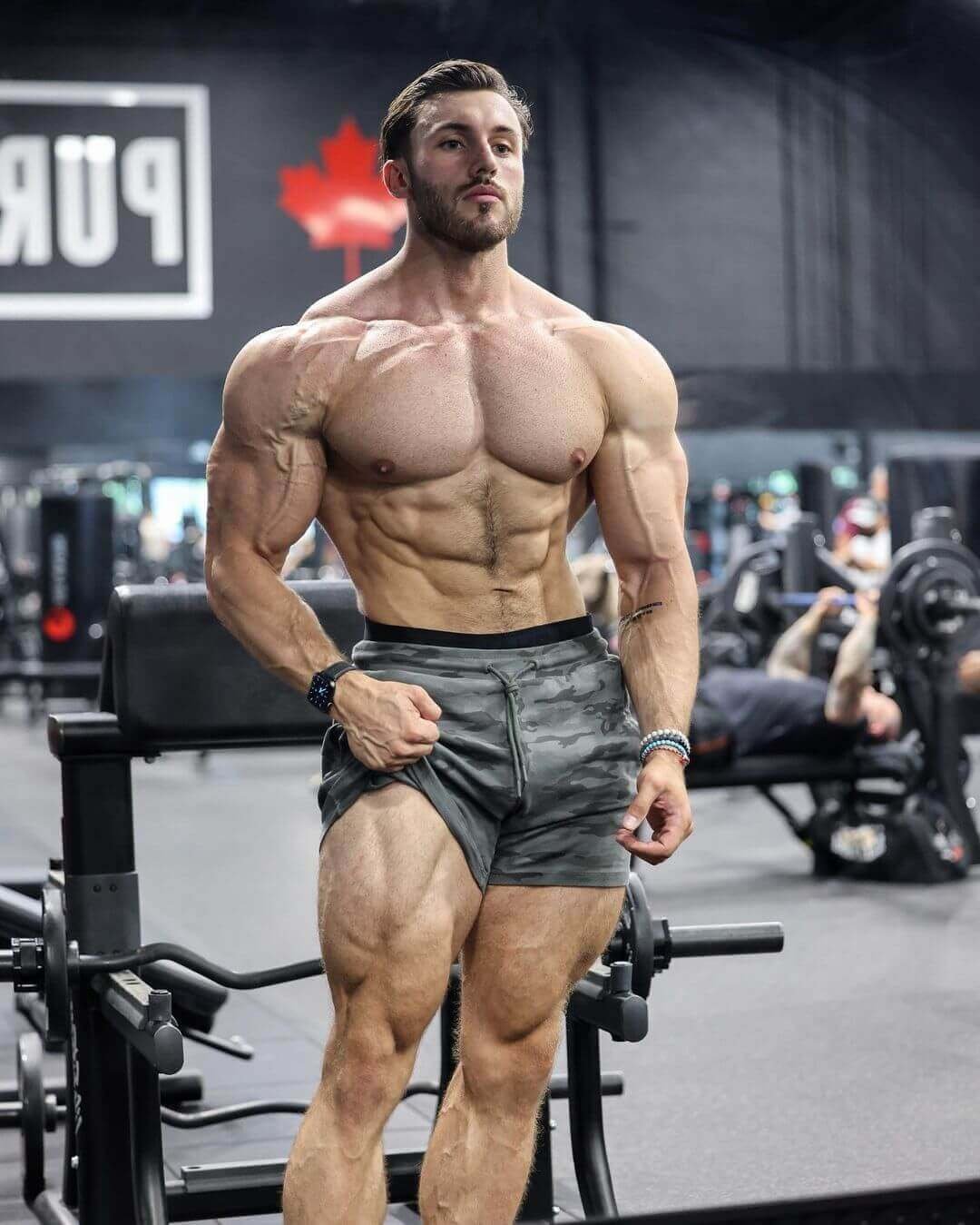 Brandon Harding training in the gym