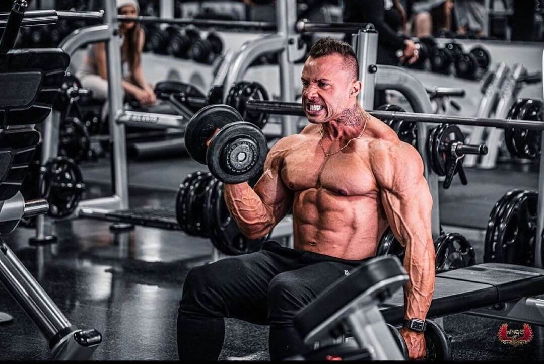 Diogo Montenegro training in the gym