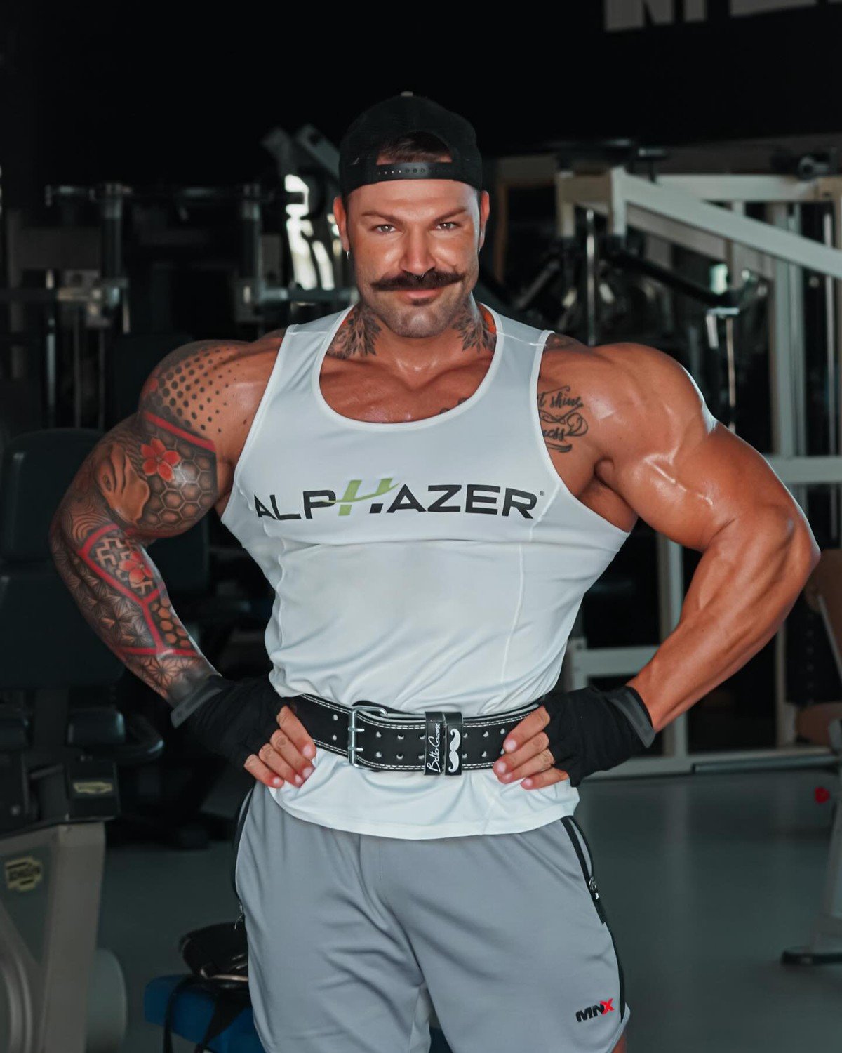 Leonardo Vecchiato training in the gym during his comeback
