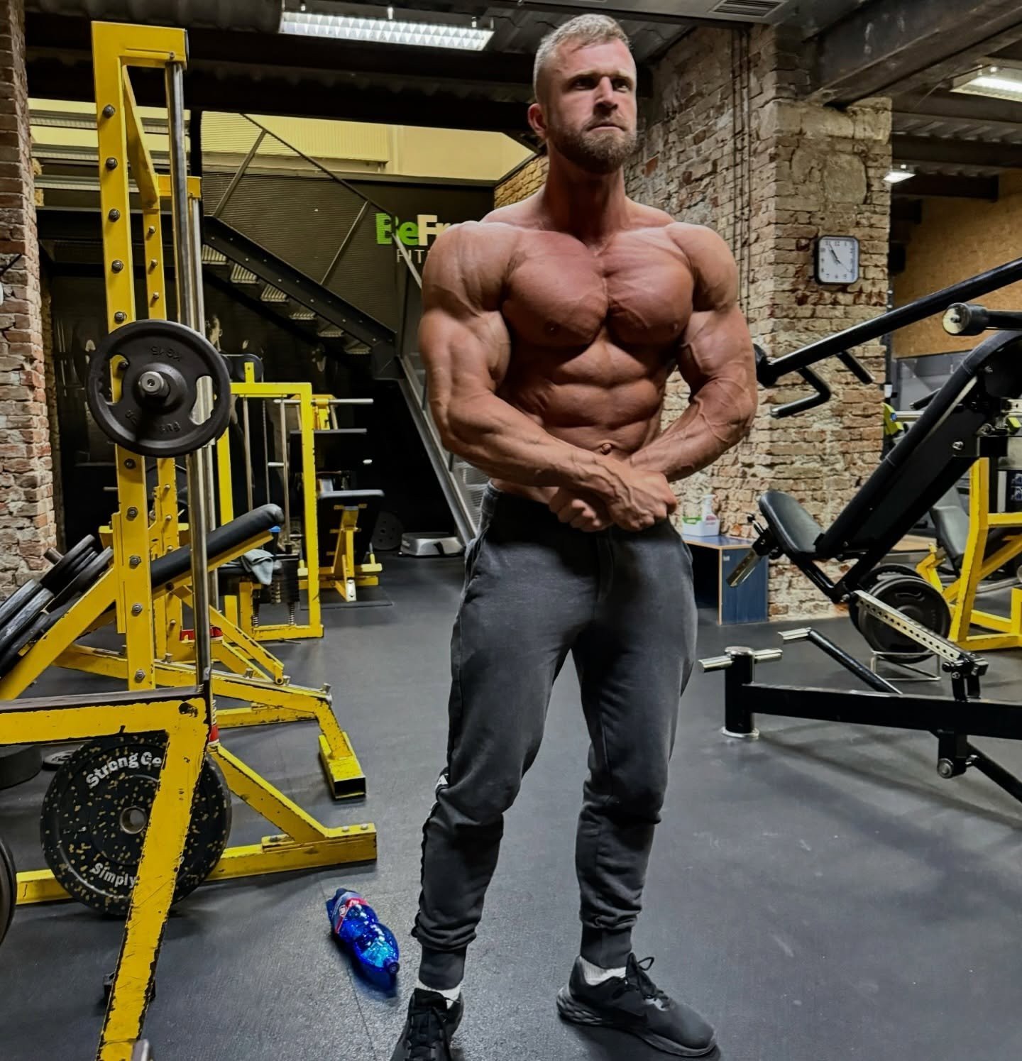 Miroslav Juríček training in the gym
