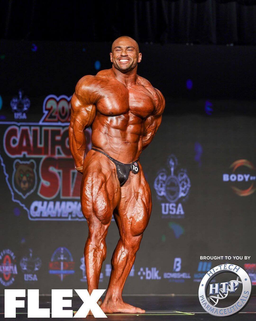 Mohamed Shaaban in a relaxed pose at the 2022 California State Pro