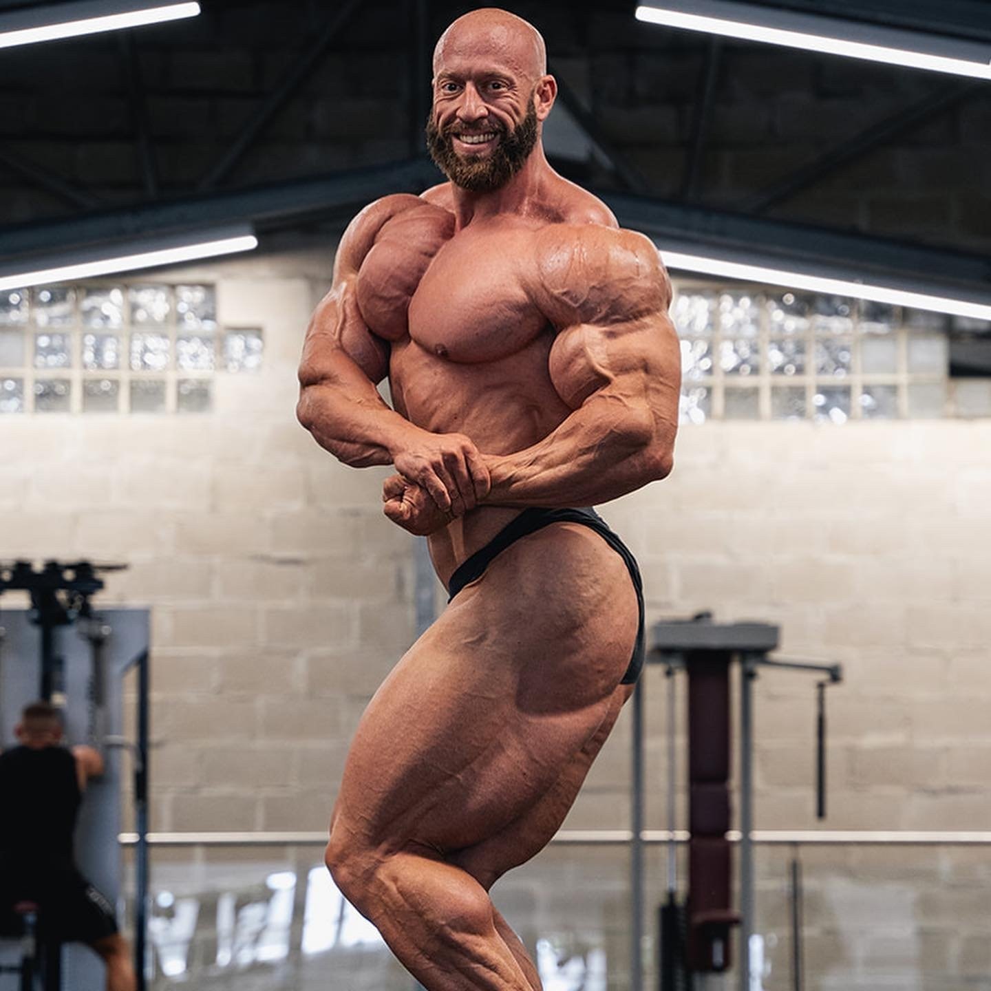 Petar Klancir posing in the gym during his coaching career