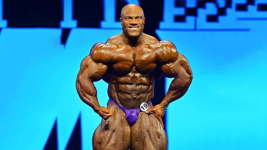 Phil Heath posing on stage