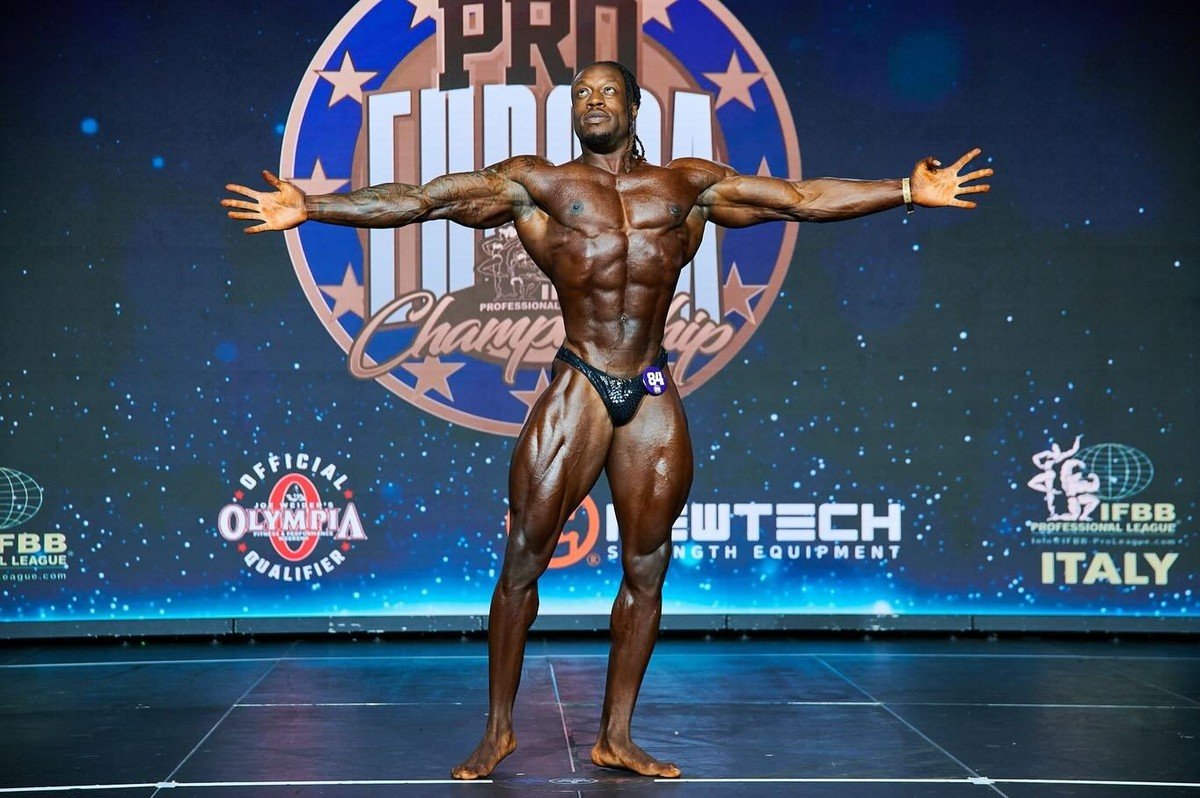 Yemi Adefioye on stage at the Europa Pro